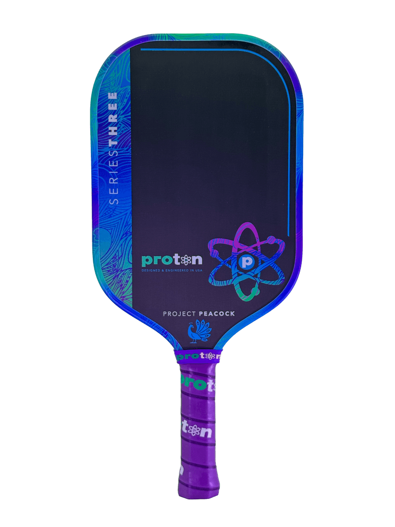 Proton Series Three Project Peacock 15mm Elongated Pickleball Paddle