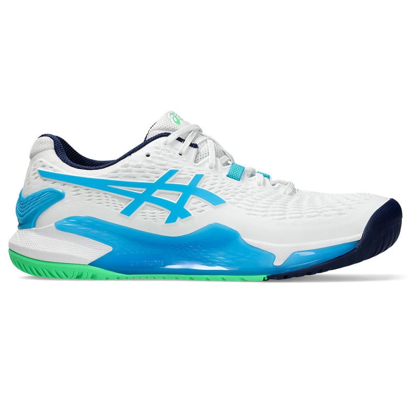 ASICS Gel-Resolution 9 Court Shoe - Men's - White/Digital Aqua
