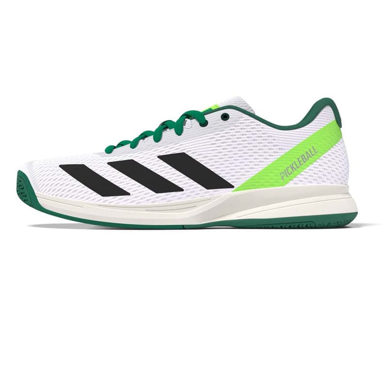 adidas Courtflash Pickleball Shoe - Men's - White/Black/Green