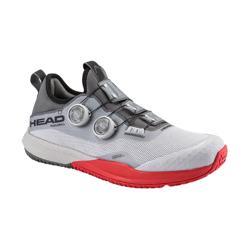 HEAD Motion Pro BOA Pickleball Shoe - Men's - Light Grey/Red